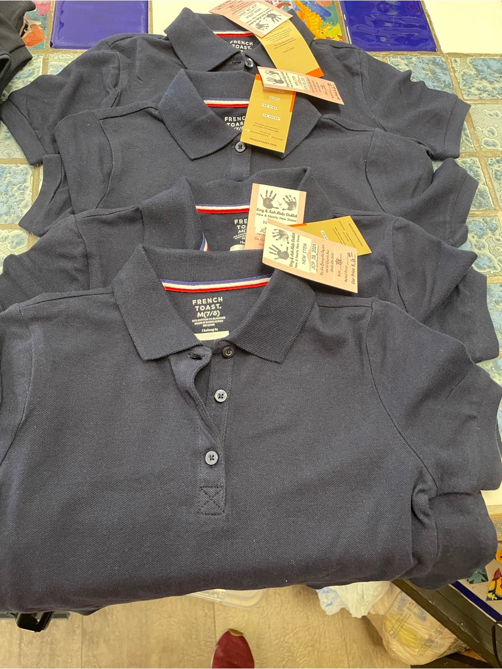 BUNDLE French Toast Navy Polo - Boy & Girl- 4 pack